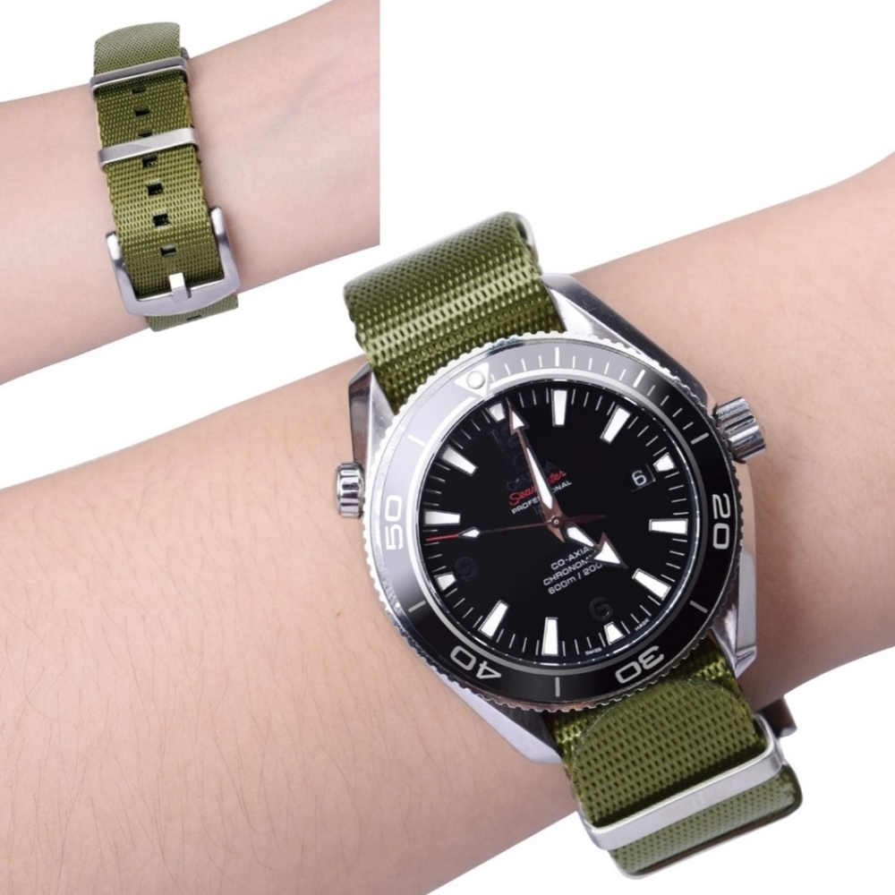 Ritche Military Ballistic Nylon Watch Strap with Heavy Buckle 18, 20, 22mm- New